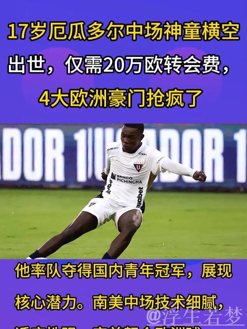 17岁厄瓜多尔中场神童横空出世,仅需20万欧转会费,4大欧洲豪门抢疯 17岁厄瓜多尔中场神童横空出世,仅需20万欧转会费,4大欧洲豪门抢疯